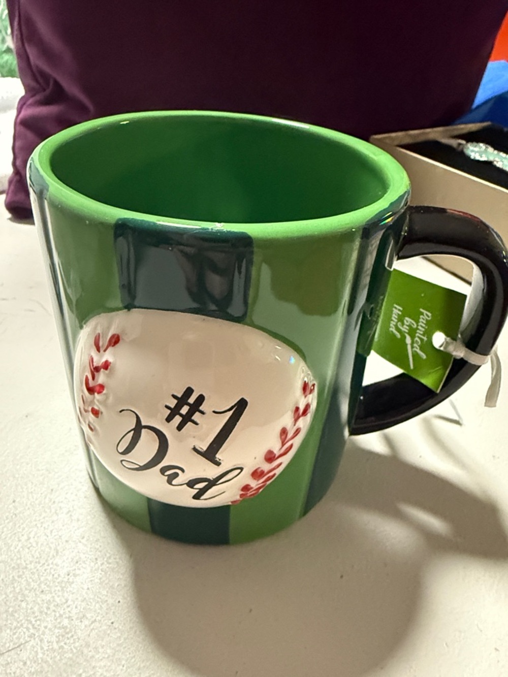 #1 Dad Green Ceramic Coffee Mug